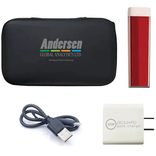 20w Wall Charger and Translucent Power Bank Set