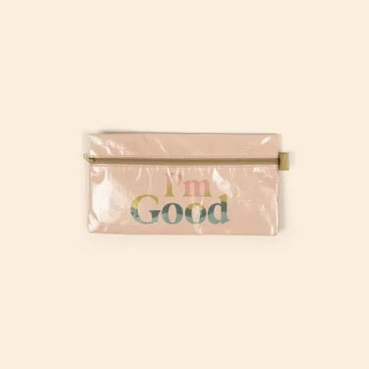 ZIP FRONT POUCHES - LAMINATED NON-WOVEN RPET - LARGE