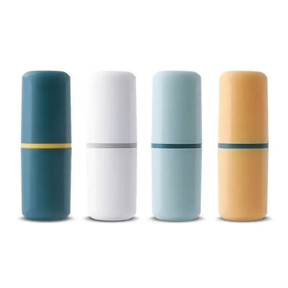 Portable Travel Toothbrush Holder Cup With Storage Case Lid