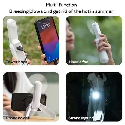 Foldable Mini Fan with Power Bank