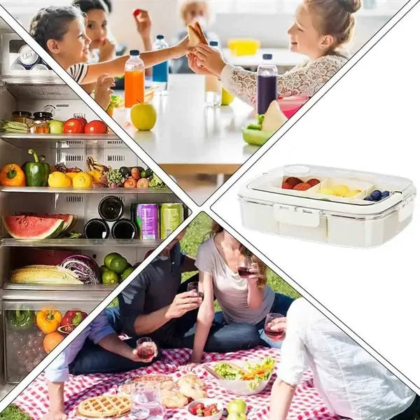 Lunch Box With 6 Compartment Container