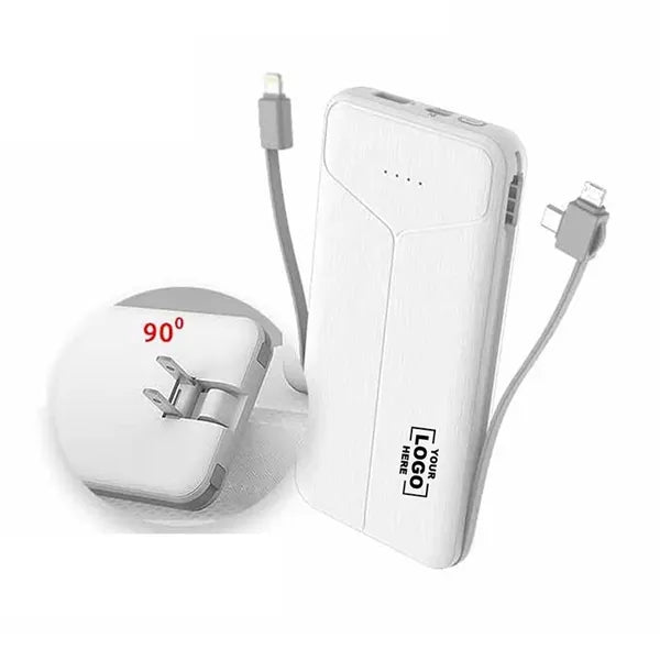 10000mAh Power Bank with Built In Plug