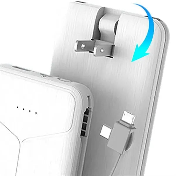 10000mAh Power Bank with Built In Plug