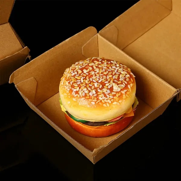 Custom Disposable Kraft Paper Burger Box