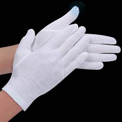 Custom Multiple Size White Soft Thick Cotton Work Gloves