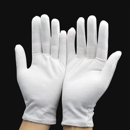 Custom Multiple Size White Soft Thick Cotton Work Gloves