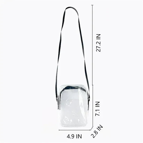 Custom Fashion PVC Transparent Crossbody Phone Bag