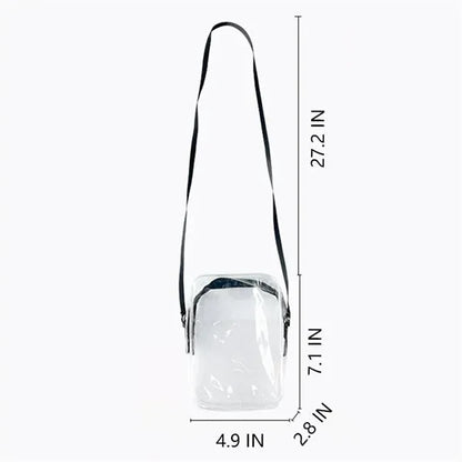 Custom Fashion PVC Transparent Crossbody Phone Bag