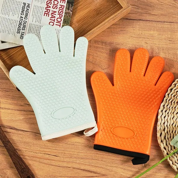 Five Fingers Pot Holder Cotton Silicone Gloves