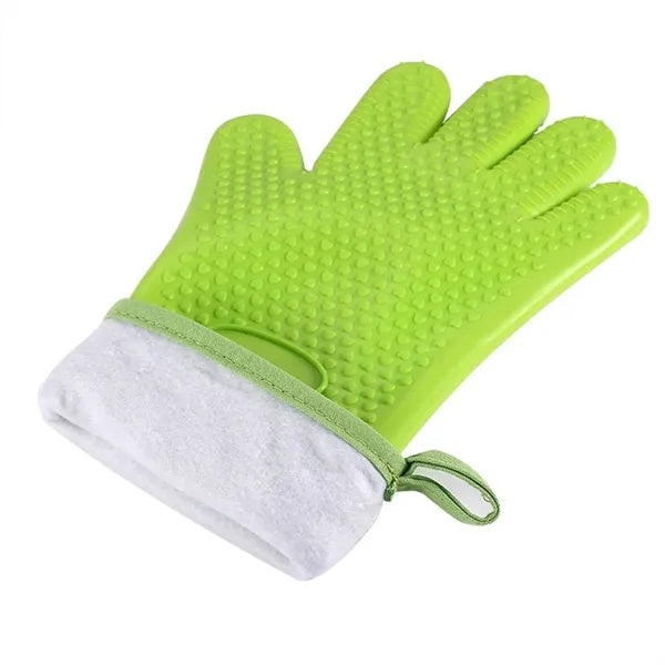 Five Fingers Pot Holder Cotton Silicone Gloves