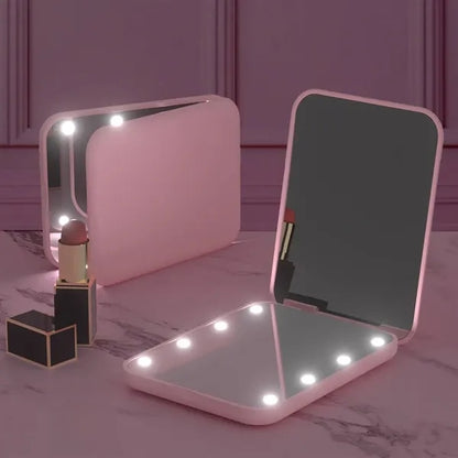 LED 1X/3X Magnification Foldable Pocket Mirror