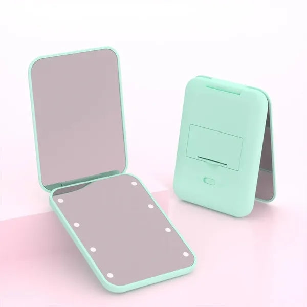 LED 1X/3X Magnification Foldable Pocket Mirror