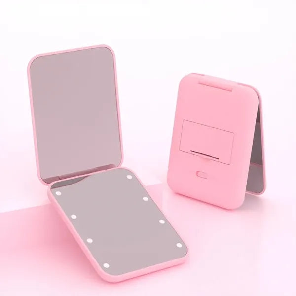 LED 1X/3X Magnification Foldable Pocket Mirror