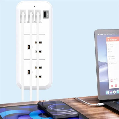 Rotatable USB Multi Plug Outlet Extender Socket Patch Board