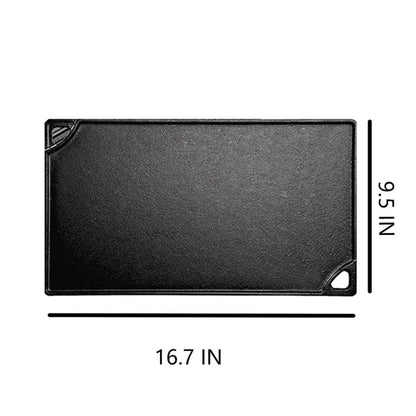16.7x9.5 IN Cast Iron Rectangular Reversible Grill/Griddle
