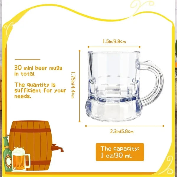 1Oz Mini Plastic Wine Glass Set