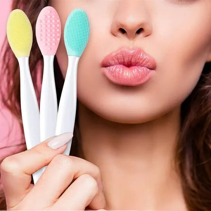 Rubber Double-sided Facial Cleaning Nose Lips Brush