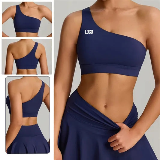 Womens One Shoulder Sports Bra