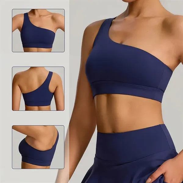 Womens One Shoulder Sports Bra