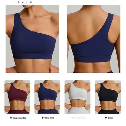 Womens One Shoulder Sports Bra