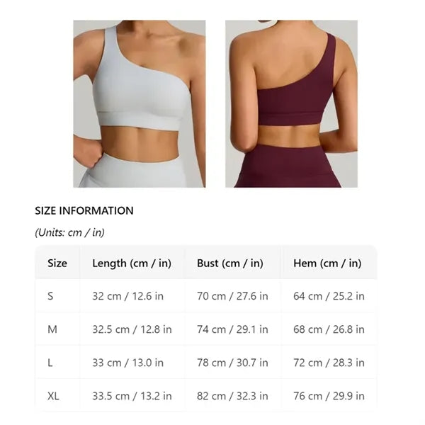 Womens One Shoulder Sports Bra