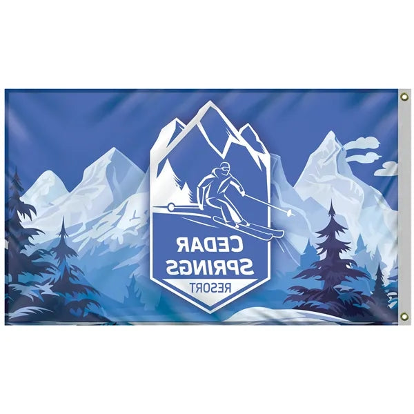 Deluxe 3' x 5' Flag Kit with Pole and White Bracket