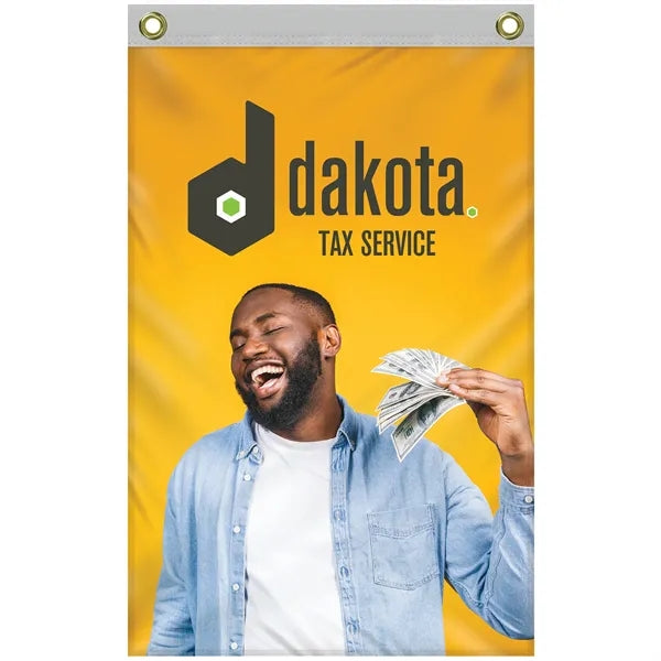 Banner Kit with 2' x 3' Flag and White Bracket