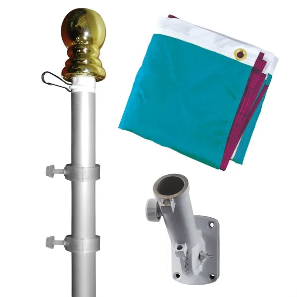 Banner Kit with 3' x 5' Flag and Silver Bracket