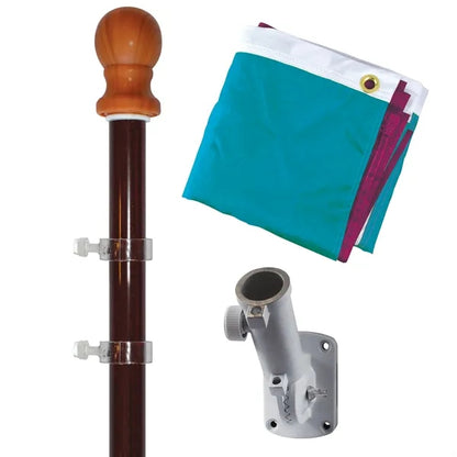 Promotional 2' x 3' Flag Kit with Pole and Silver Bracket