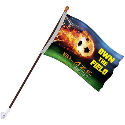 Promotional 2' x 3' Flag Kit with Pole and White Bracket