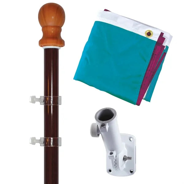Promotional 2' x 3' Flag Kit with Pole and White Bracket