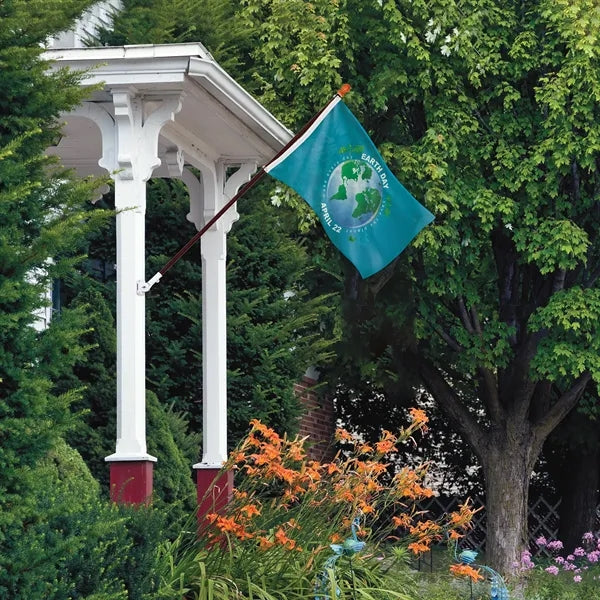 Promotional 2' x 3' Flag Kit with Pole and White Bracket