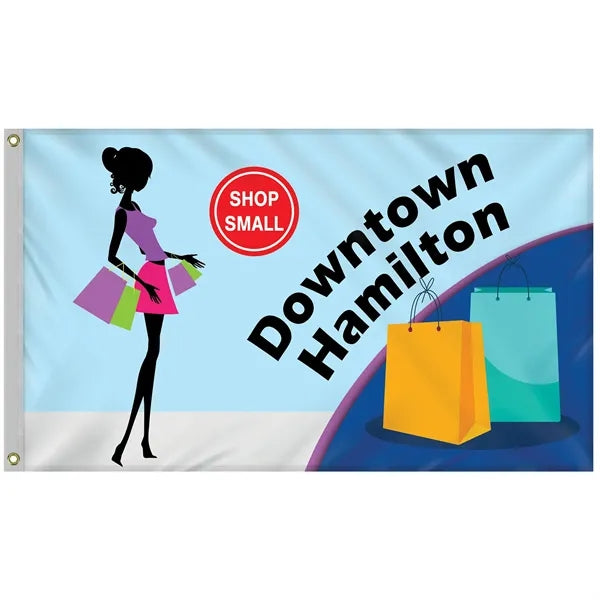 Promotional 3' x 5' Flag Kit with Pole and Silver Bracket