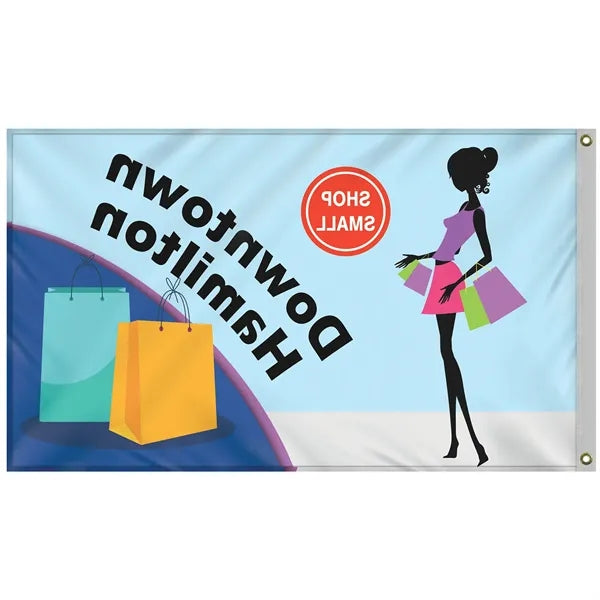 Promotional 3' x 5' Flag Kit with Pole and Silver Bracket