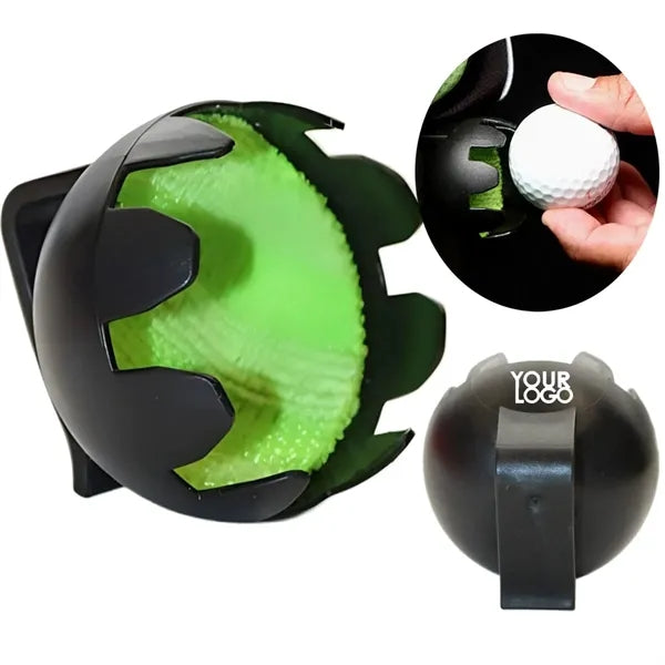 Portable Golf Ball Cleaner with Clip Hanging On The Belt