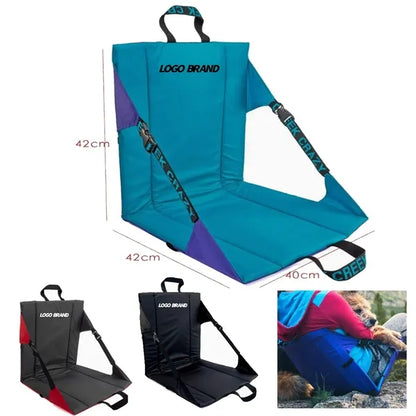 Folding Seat Cushion Floor Chair with Backrest for Festivals