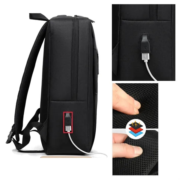 15.6" Travel Laptop Carry on Backpack with USB Charging Port