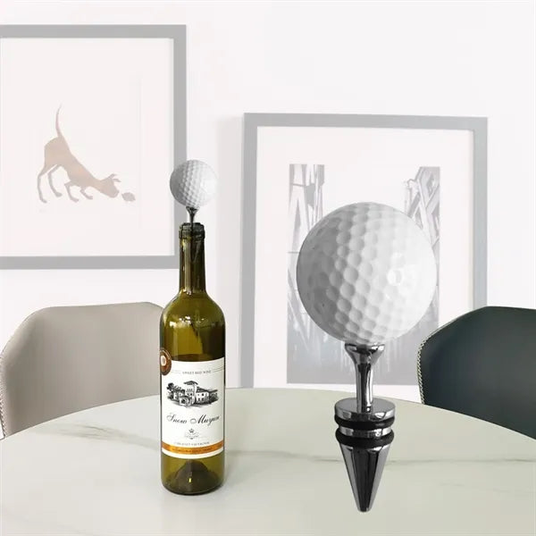 Golf Themed Wine Set Corkscrew Bottle Opener Stopper
