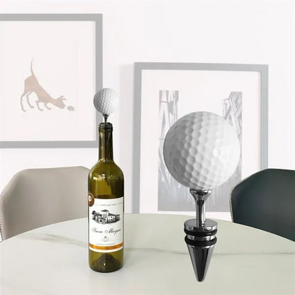 Golf Themed Wine Set Corkscrew Bottle Opener Stopper
