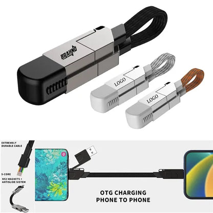 4 In 1 Multi Keychain USB Fast Charging Data Cable