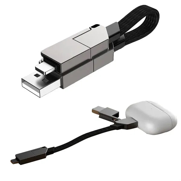 4 In 1 Multi Keychain USB Fast Charging Data Cable