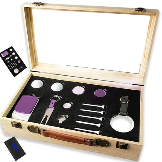 Deluxe Golf Accessory Set Ball Markers Tees Divot Tool