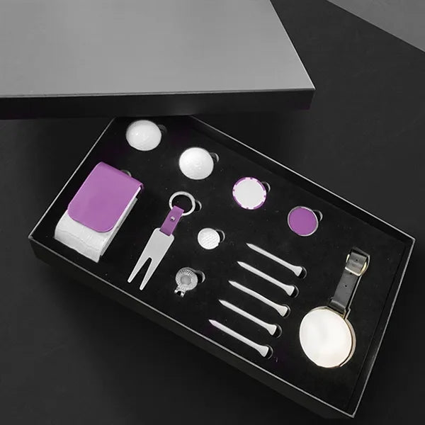 Deluxe Golf Accessory Set Ball Markers Tees Divot Tool