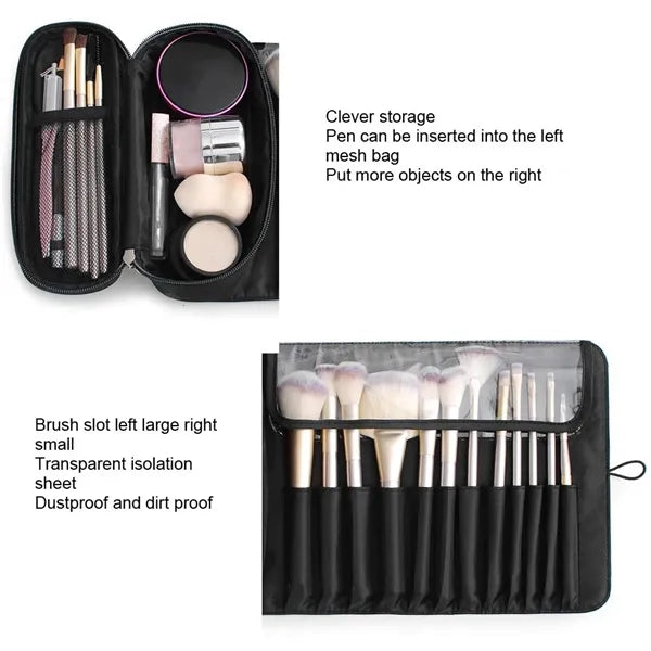 Makeup Brush Travel Bag Organizer