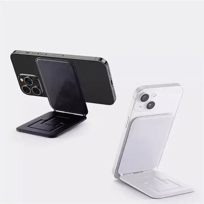 Magnetic PU Leather Phone Holder Tripod Stand