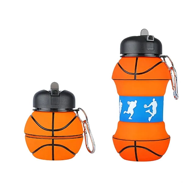 Collapsible Silicone Sports Ball Shaped Bottle
