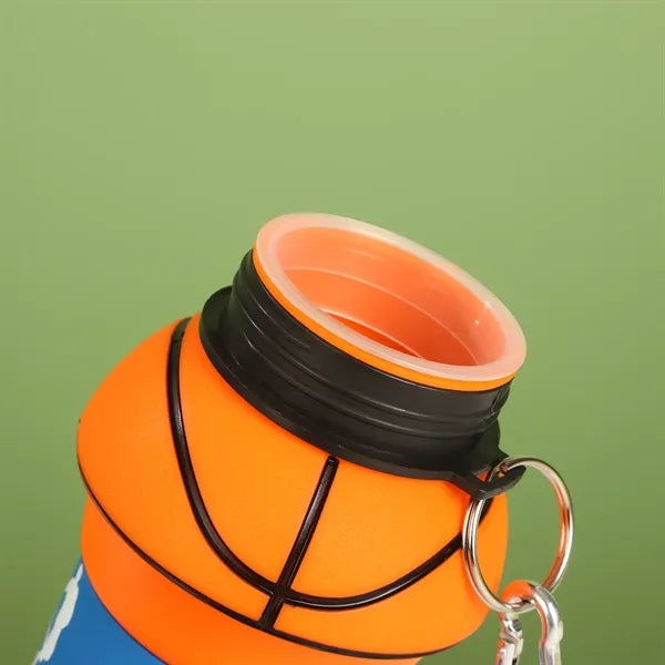 Collapsible Silicone Sports Ball Shaped Bottle
