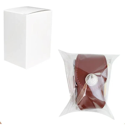 Mini Leather Golf Ball Pouch Belt Clip Accessory Bag