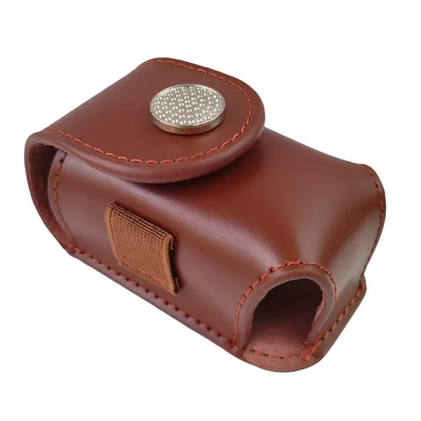 Mini Leather Golf Ball Pouch Belt Clip Accessory Bag