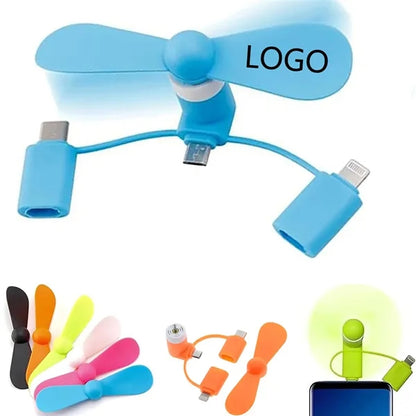 3 In 1 Mini Usb Cellphone Fan